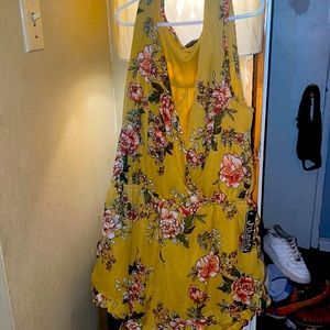 Justify short jumpsuit mustard